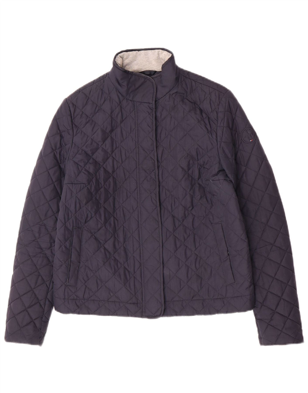 Tommy Hilfiger Chaqueta acolchada para mujer UK 10 Small Poliéster azul marino
