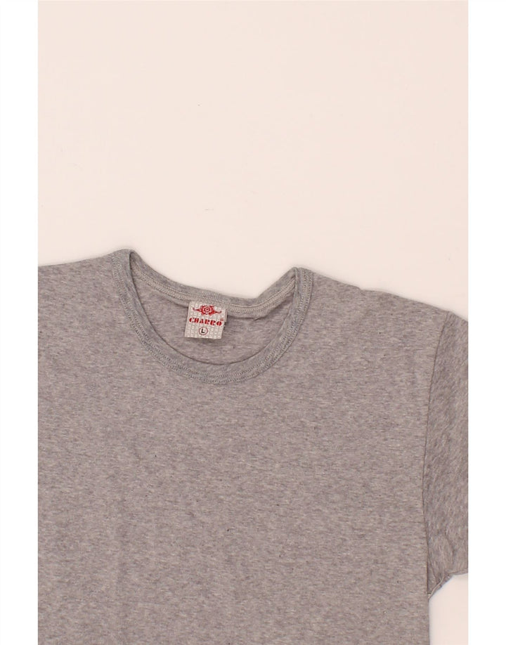 CHARRO Womens T-Shirt Top UK 14 Large Grey Cotton Vintage Charro and Second-Hand Charro from Messina Hembry 