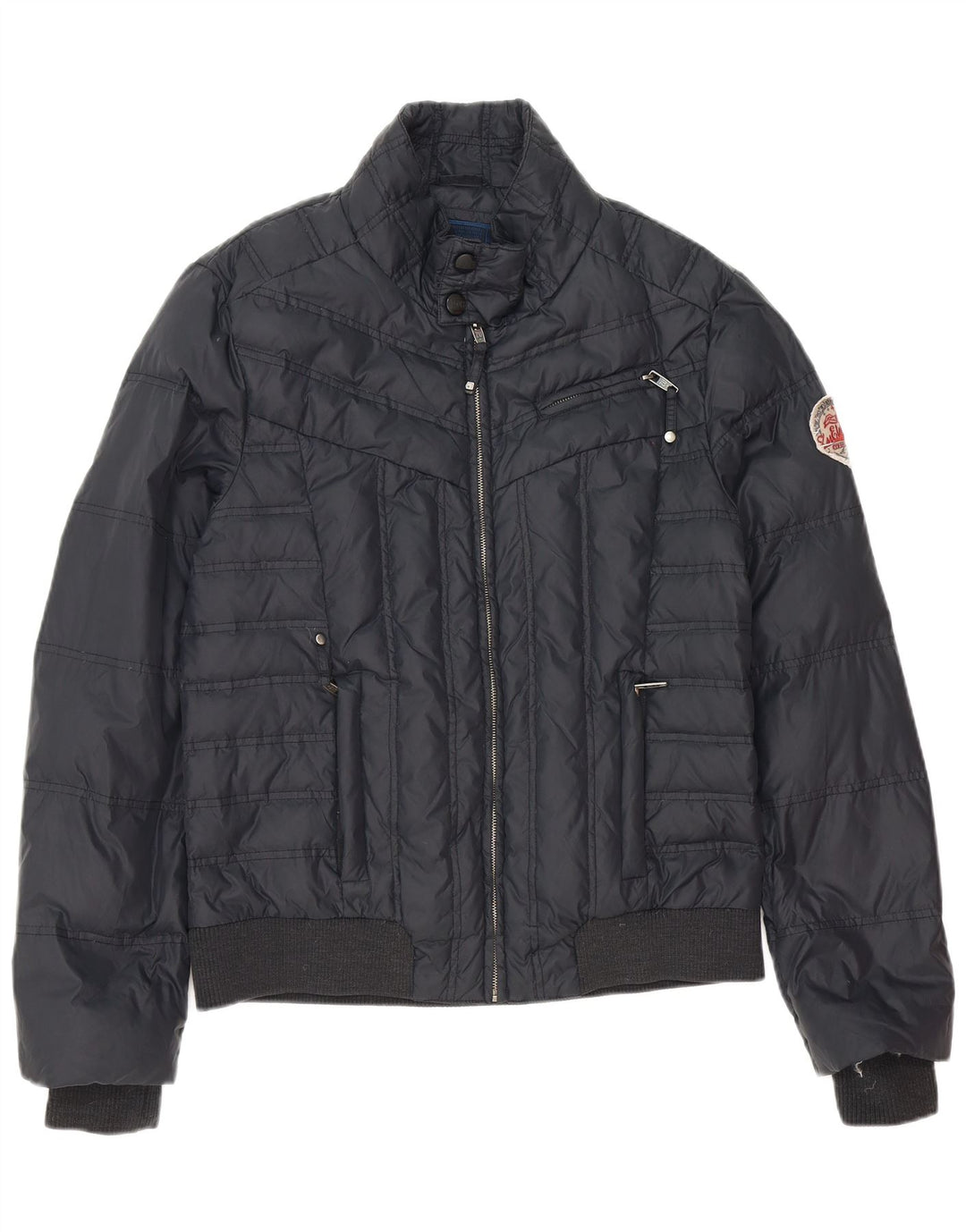 Zu Elements Mens Padded Jacket UK 42 XL Navy Blue Polyester