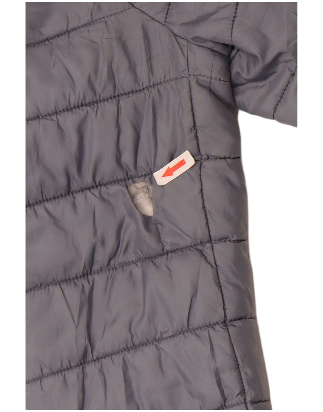 Zara Womens Hooded Padded Jacket UK 14 Large Grey Polyester