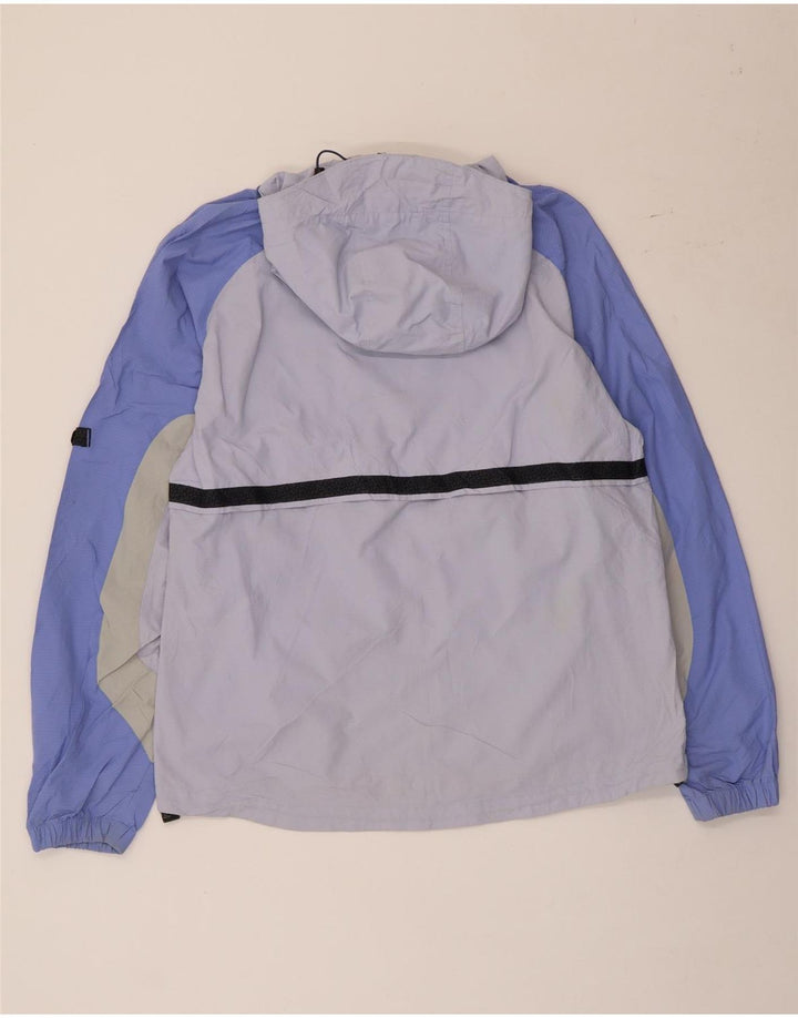 Columbia Womens Hooded Rain Jacket UK 16 Large Purple Colourblock Polyester