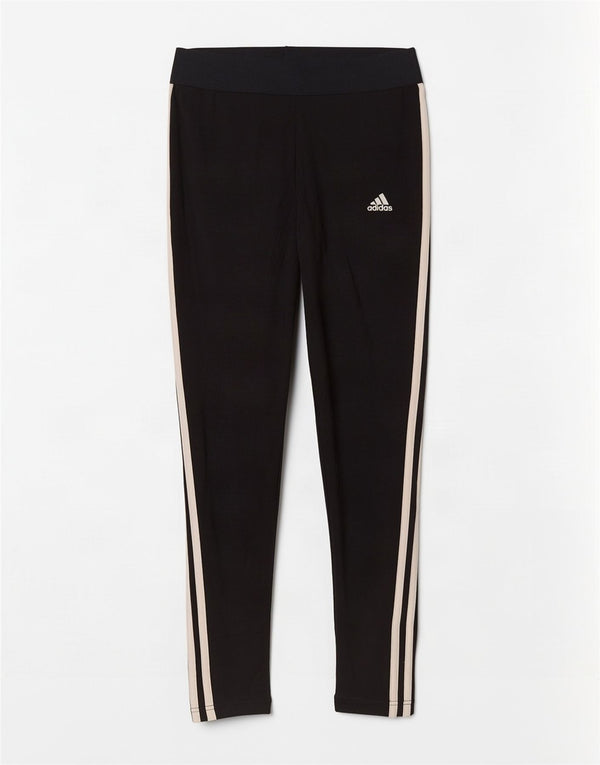Adidas Womens Leggings UK 12/14 Medium Black Cotton