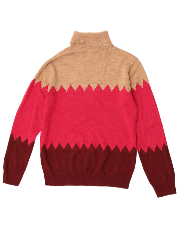 Marks & Spencer Womens Roll Neck Jumper Sweater UK 8 Small Multicoloured
