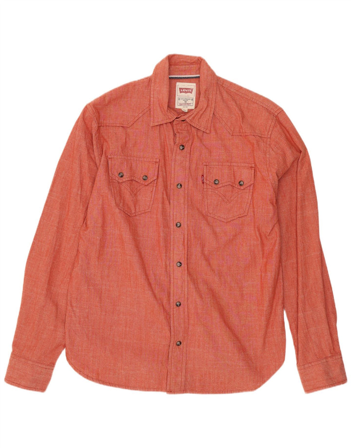 Levi's herreskjorte medium rød bomuld