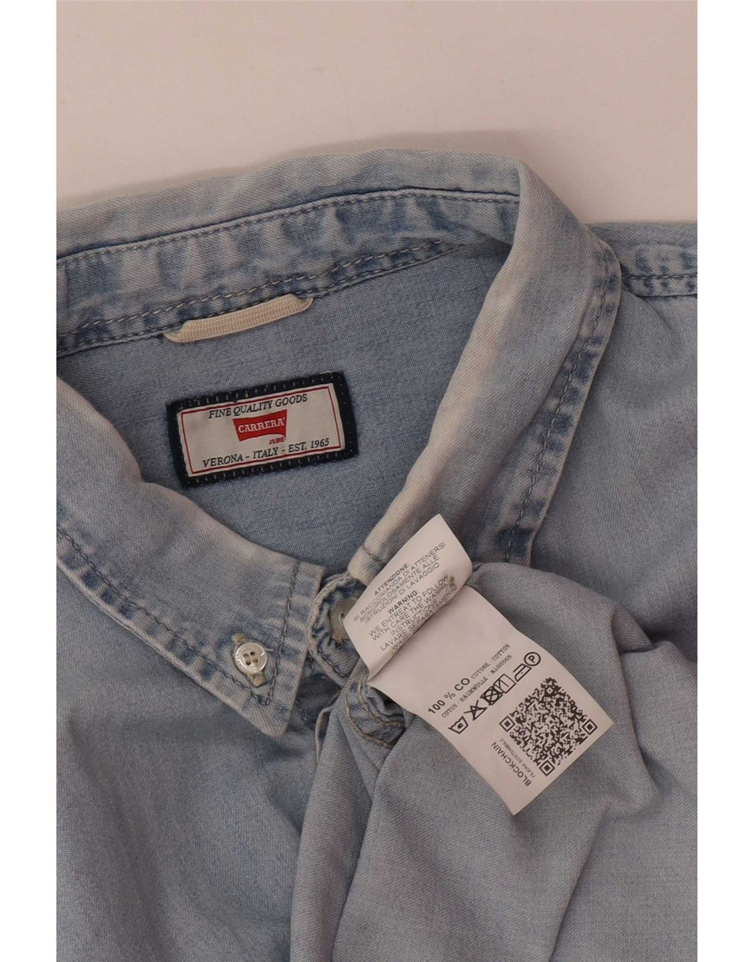 Carrera Chemise en Jean XL Bleu Coton