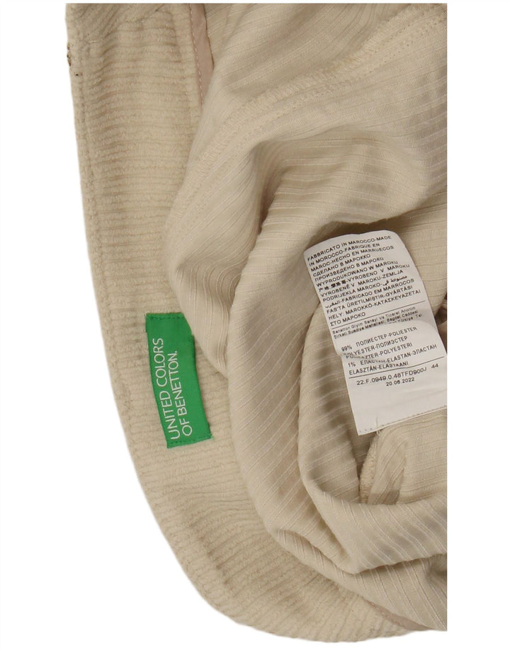 Benetton Womens Corduroy Shorts UK 12 Medium W28  Beige Polyester
