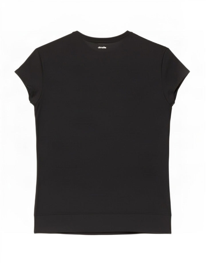 Adidas Dame Climalite T-Shirt Top UK 12/14 Medium Sort Polyester
