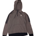 ADIDAS Mens Zip Neck Hoodie Jumper Medium Grey Polyester Vintage Adidas and Second-Hand Adidas from Messina Hembry 