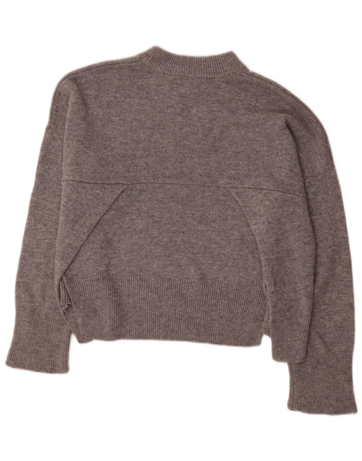 Whistles Womens Oversized Turtle Neck Jumper Sweater UK 10 Small Grey Wool