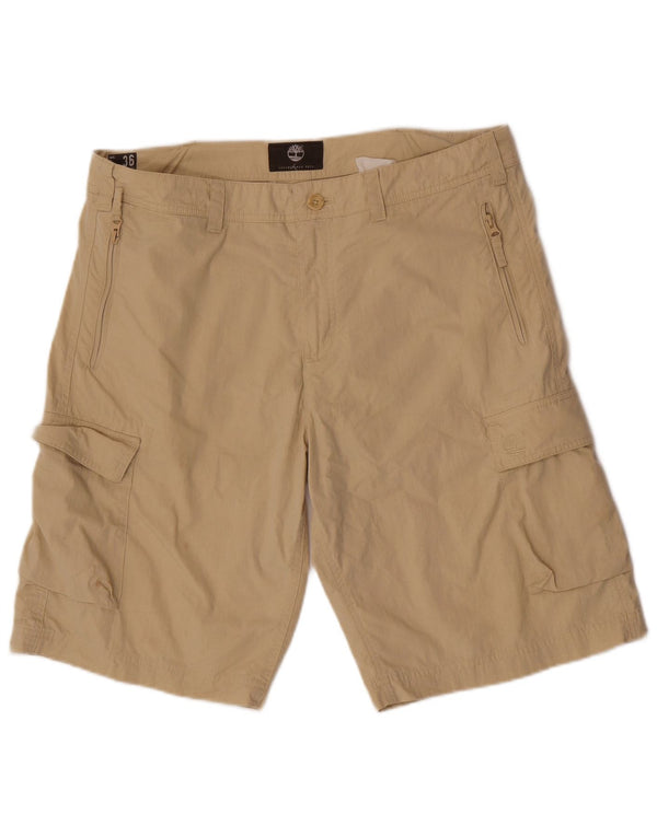 Pantaloncini cargo da uomo Timberland W36 Large in cotone beige