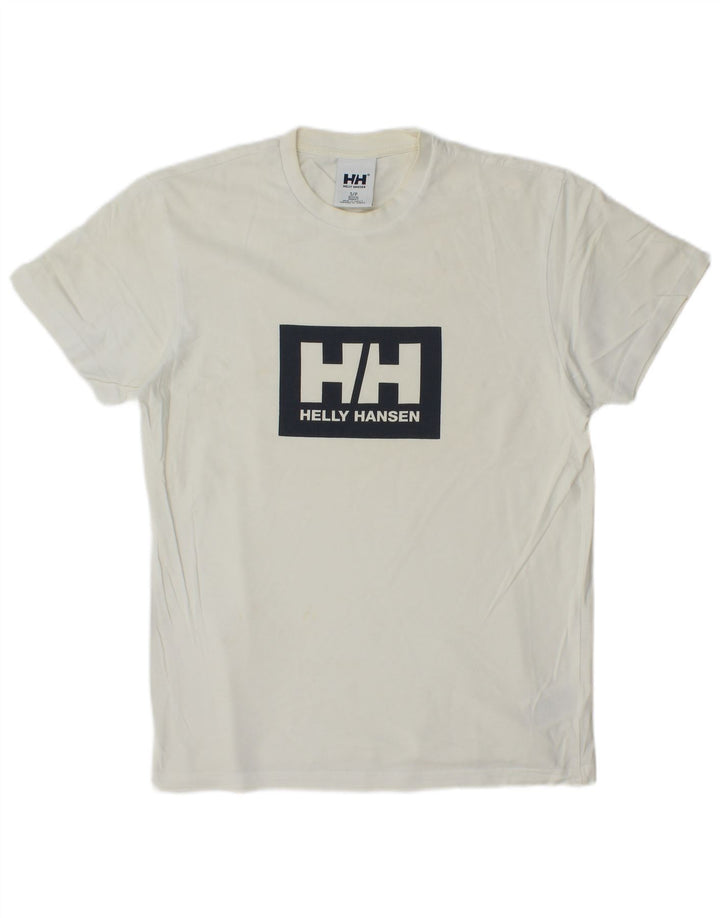 Helly Hansen Mens Graphic T-Shirt Top Small White Cotton
