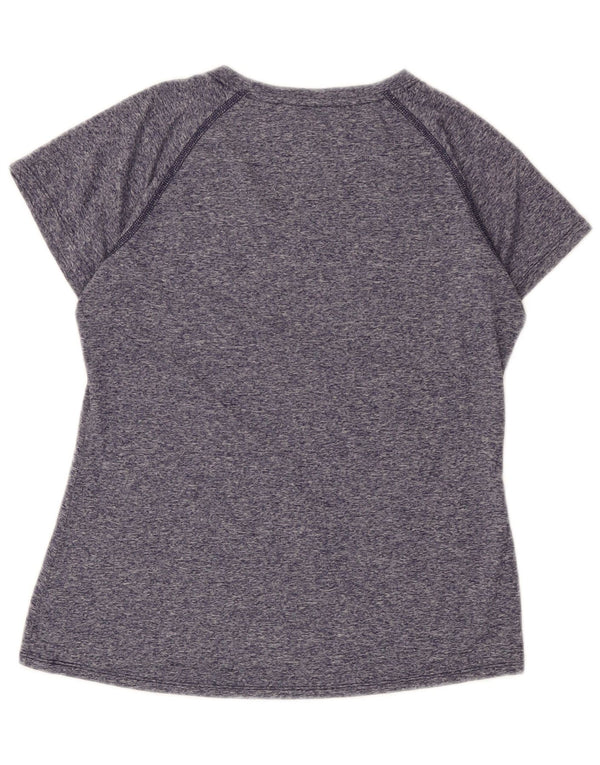 The North Face Dame T-Shirt Top UK 12 Medium Navy Blue Flecked Polyester