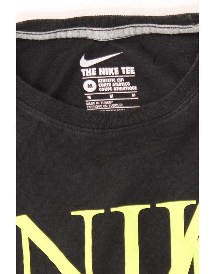 Nike Womens Athletic Cut Graphic T-Shirt Top UK 14 Medium Black
