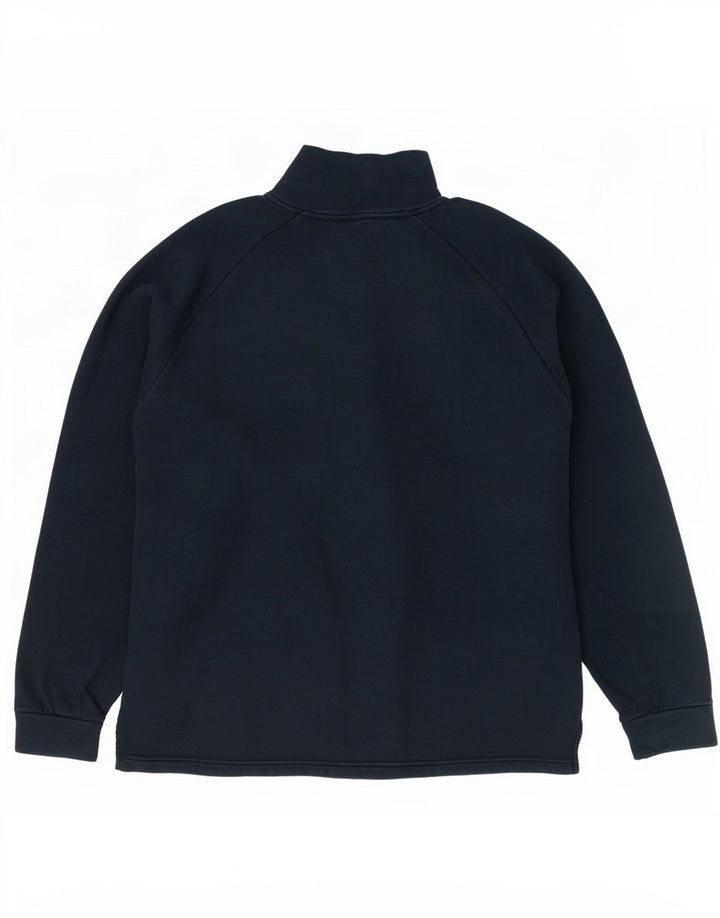 North Sails Mens Zip Neck Sweatshirt Jumper XL Navy Blue Cotton