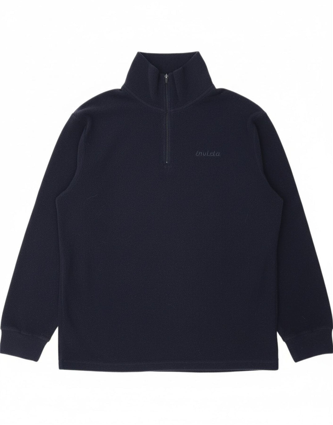 INVICTA Womens Zip Neck Fleece Jumper UK 14 Large  Navy Blue Polyester