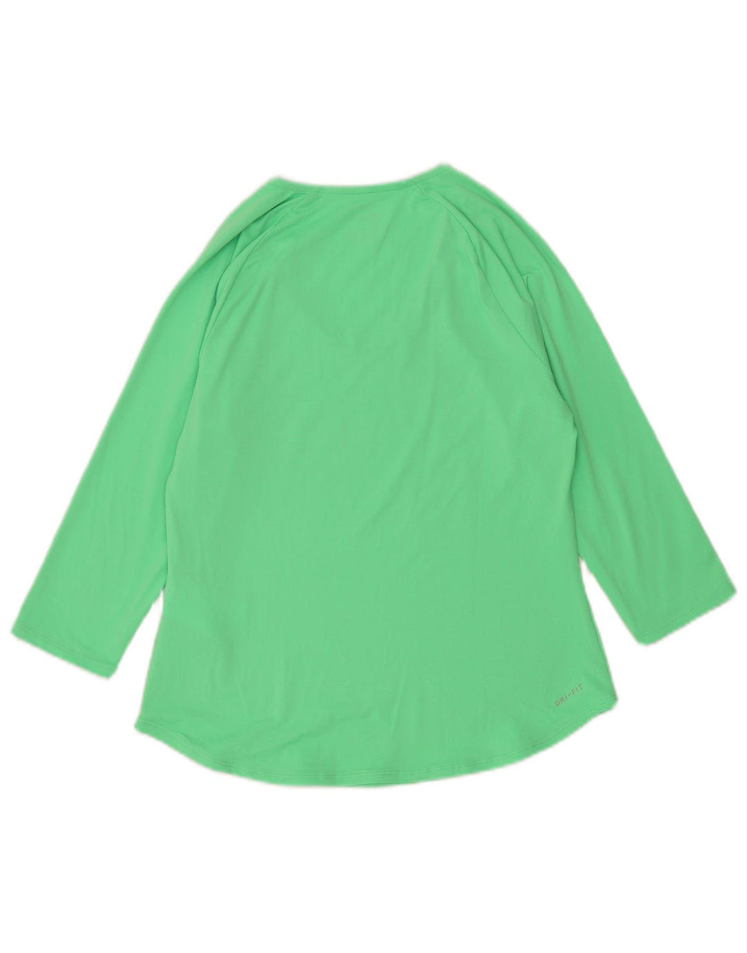 Nike Dame Dri Fit Top 3/4 ærme UK 12 Medium Green Polyester