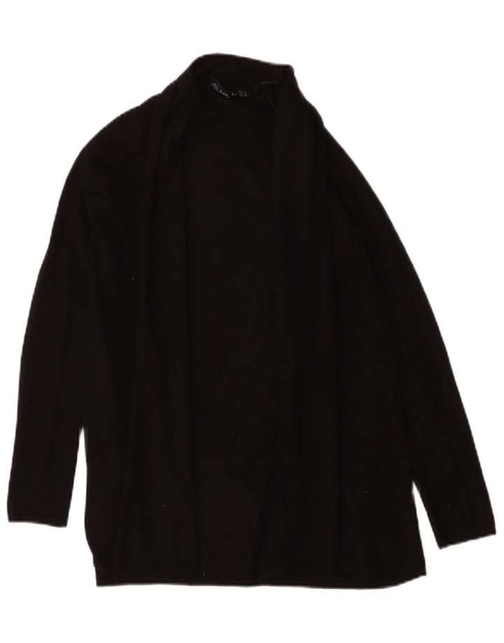 Zara Womens Cardigan Sweater UK 10 Small Black Viscose