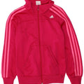 ADIDAS Girls Tracksuit Top Jacket 9-10 Years Small Pink Polyester Vintage Adidas and Second-Hand Adidas from Messina Hembry 
