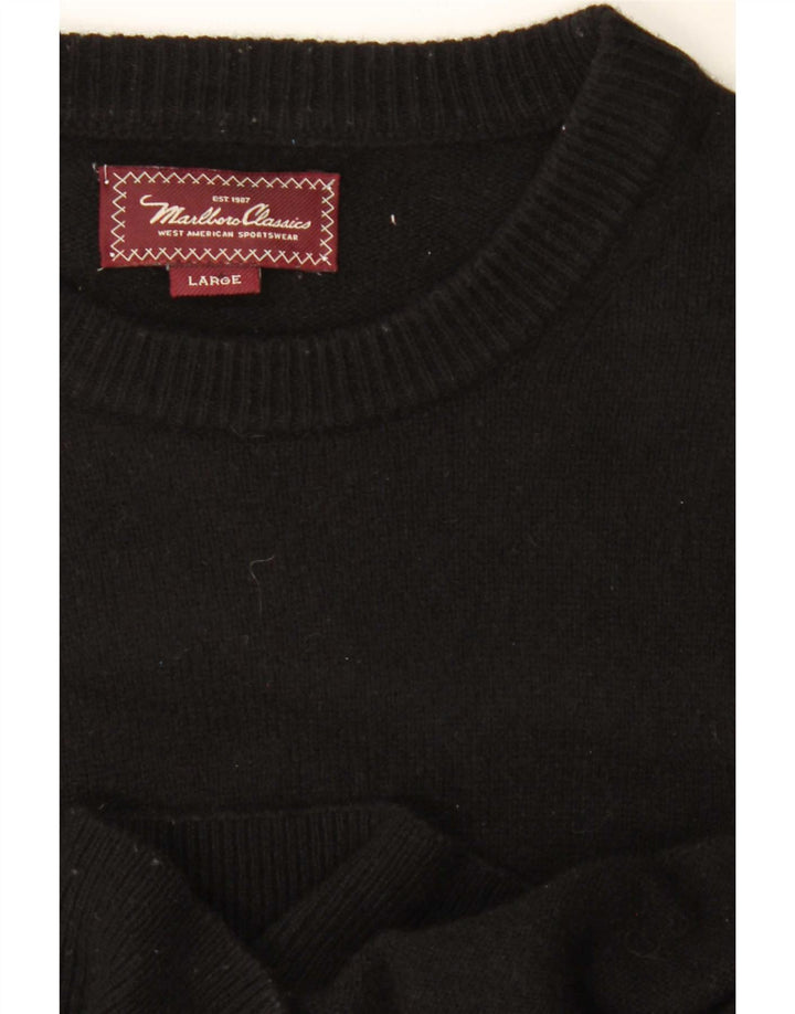Marlboro Classics Dame Crew Neck trøje Sweater Large Sort