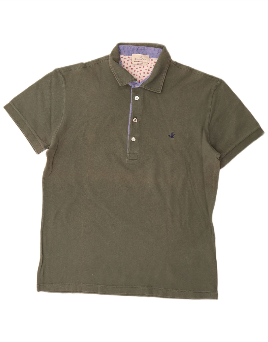 Brooksfield Mens Polo Shirt IT 52 Large Khaki Cotton