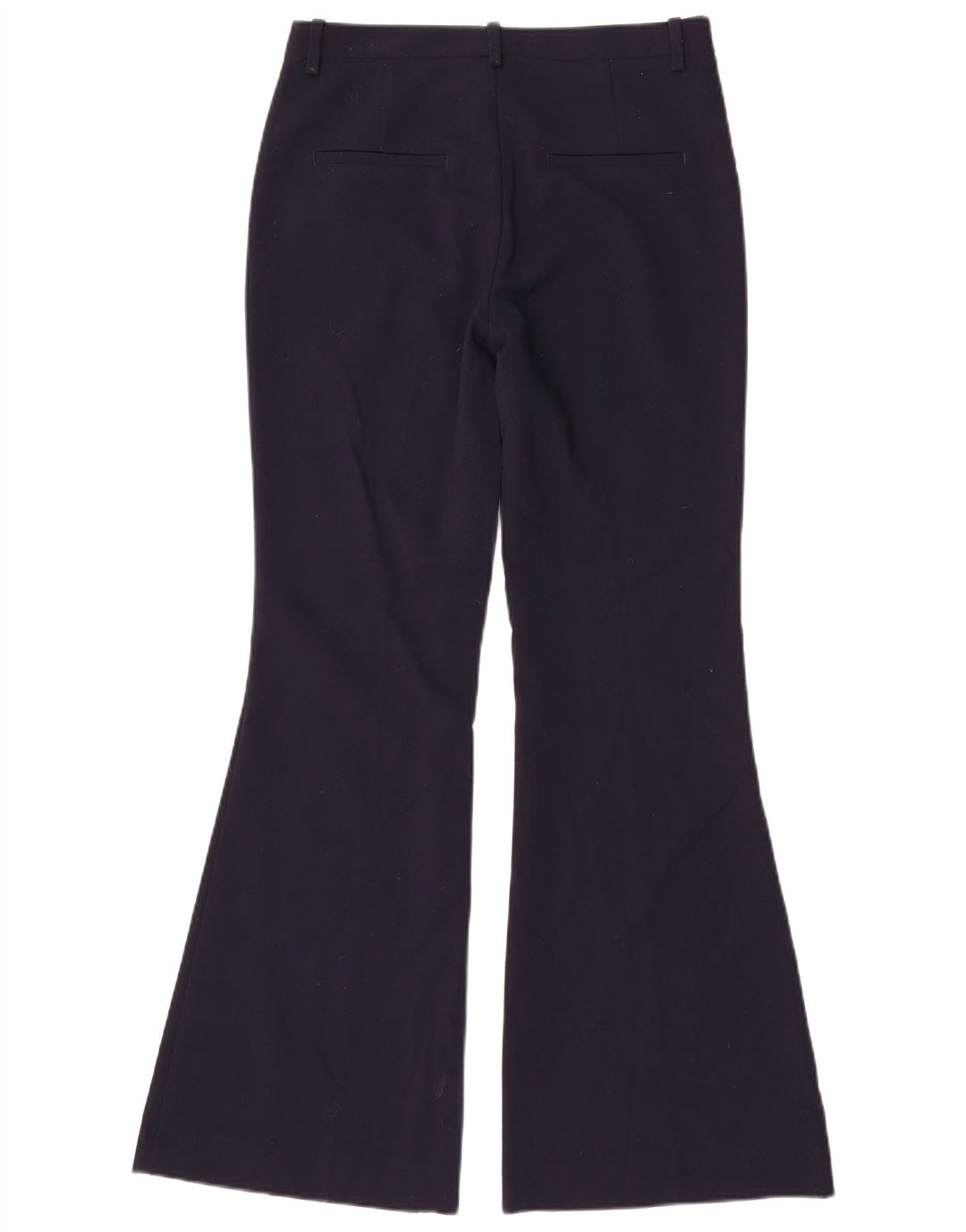 Zara Womens Flare Casual Trousers Small W26 L31 Navy Blue Polyester