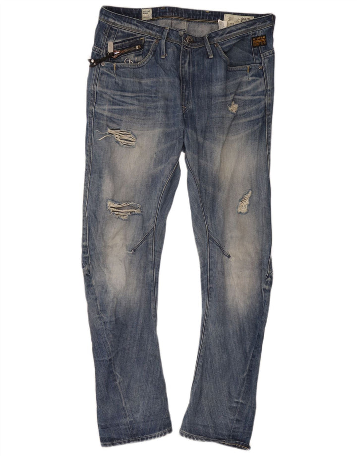 G-Star Herre Distressed Slim Jeans W29 L32 Blå Bomuld