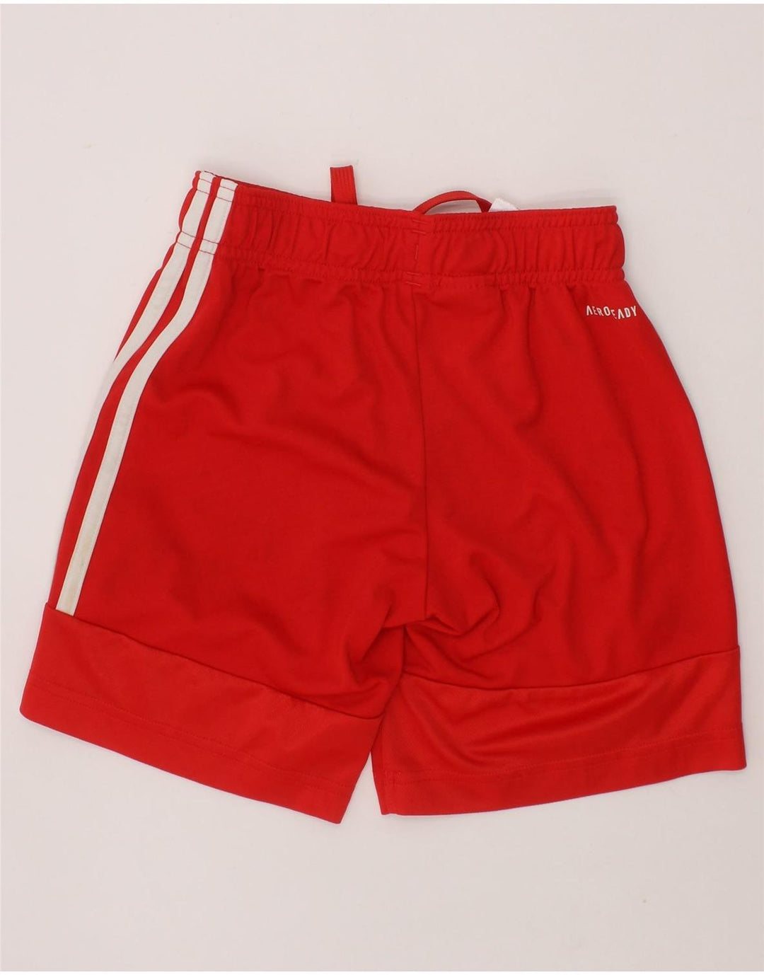 ADIDAS Boys Aeroready Sport Shorts 7-8 Years  Red Polyester Vintage Adidas and Second-Hand Adidas from Messina Hembry 