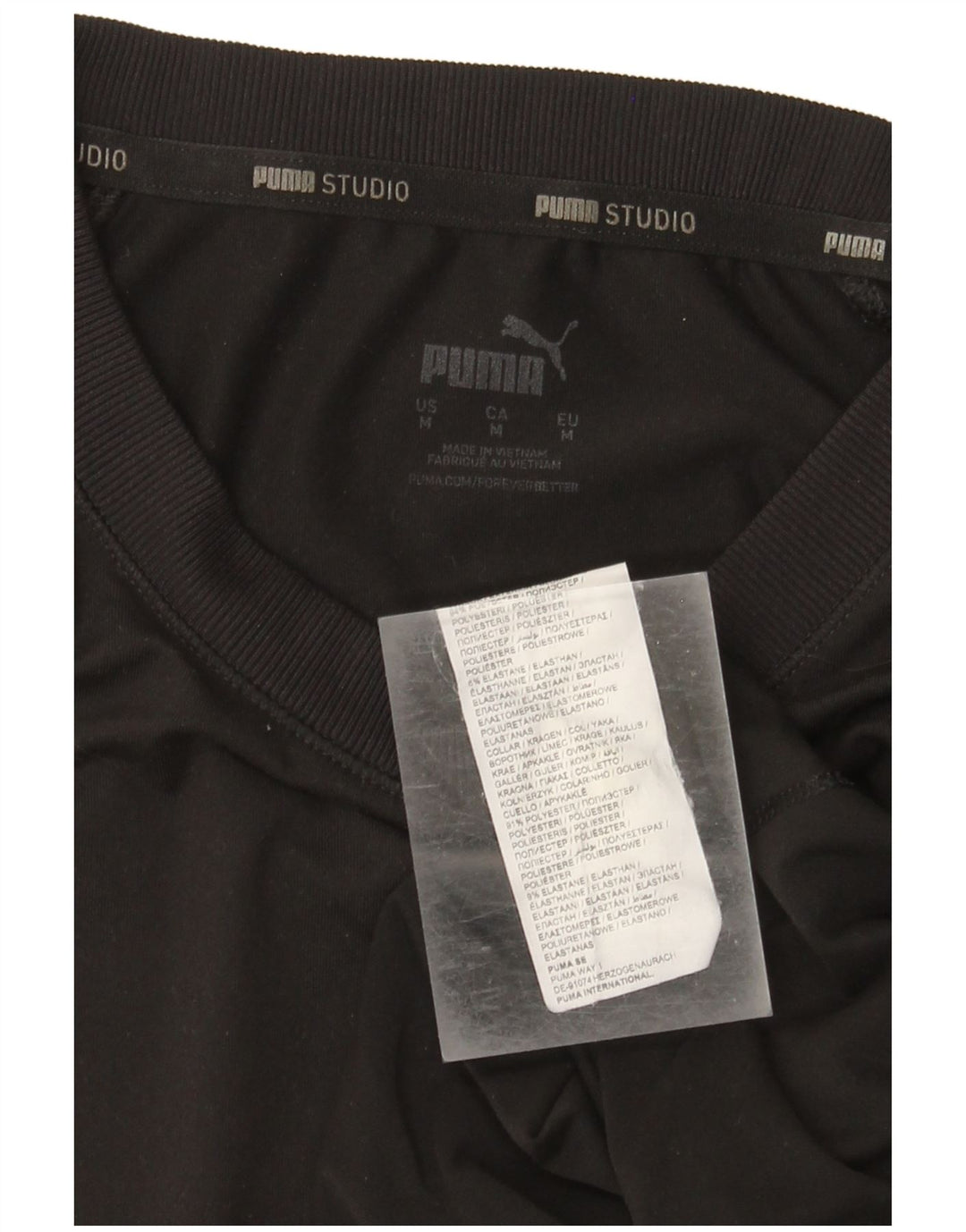 Puma Herre T-Shirt Top Medium Sort Polyester