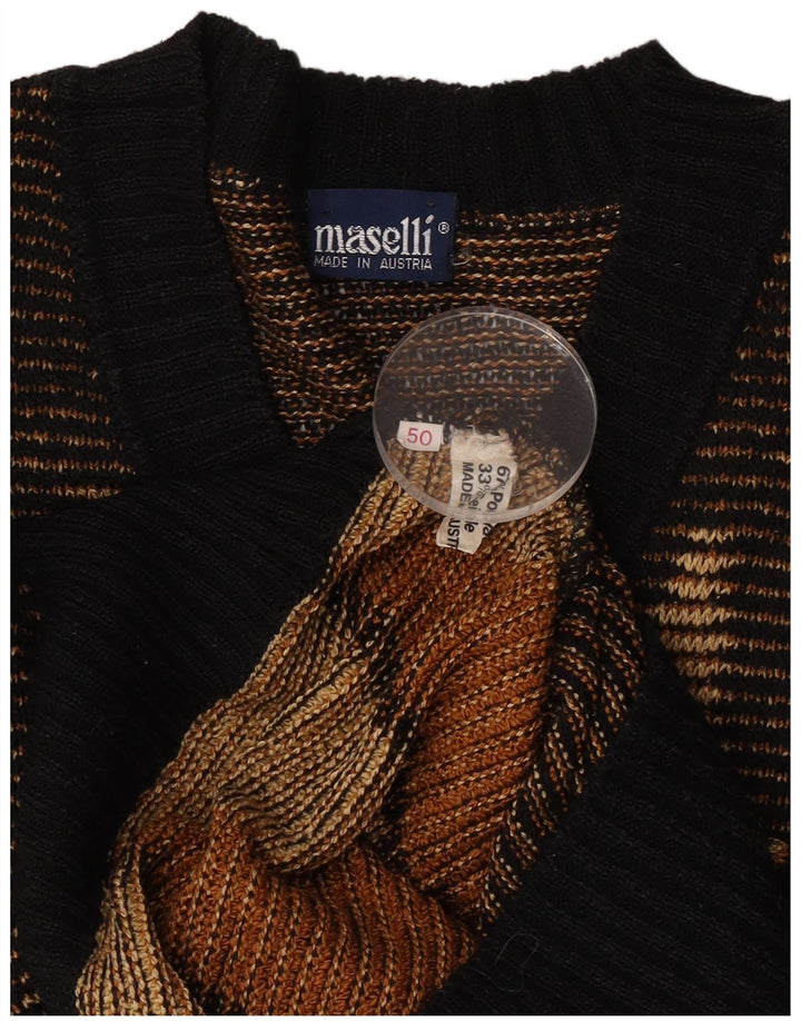 Maselli Herre V-hals sweater EU 50 Medium Brown Argyle/Diamond