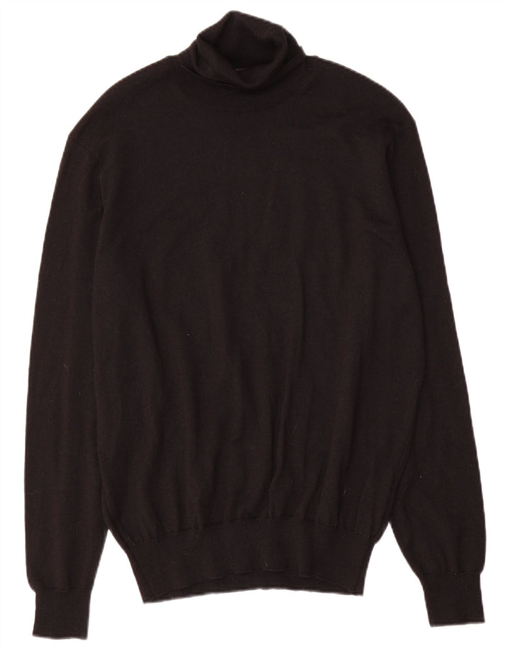 Marks & Spencer Womens Roll Neck Jumper Sweater UK 16 Large Black