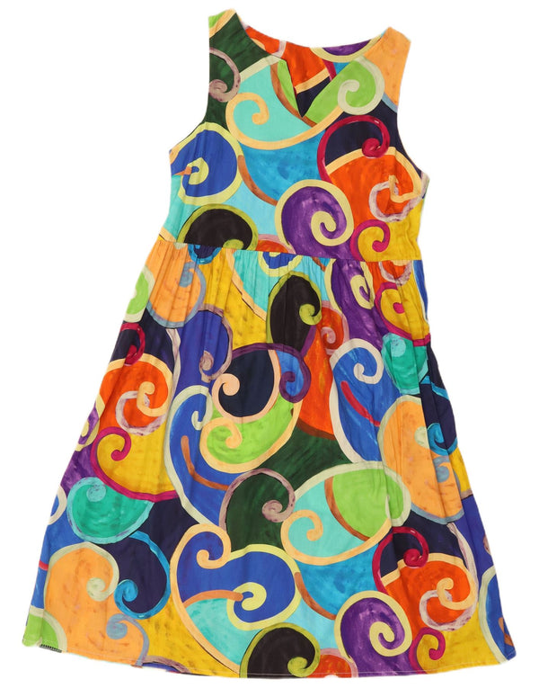 Vintage Womens Sleeveless A-Line Dress UK 12 Medium Multicoloured Paisley