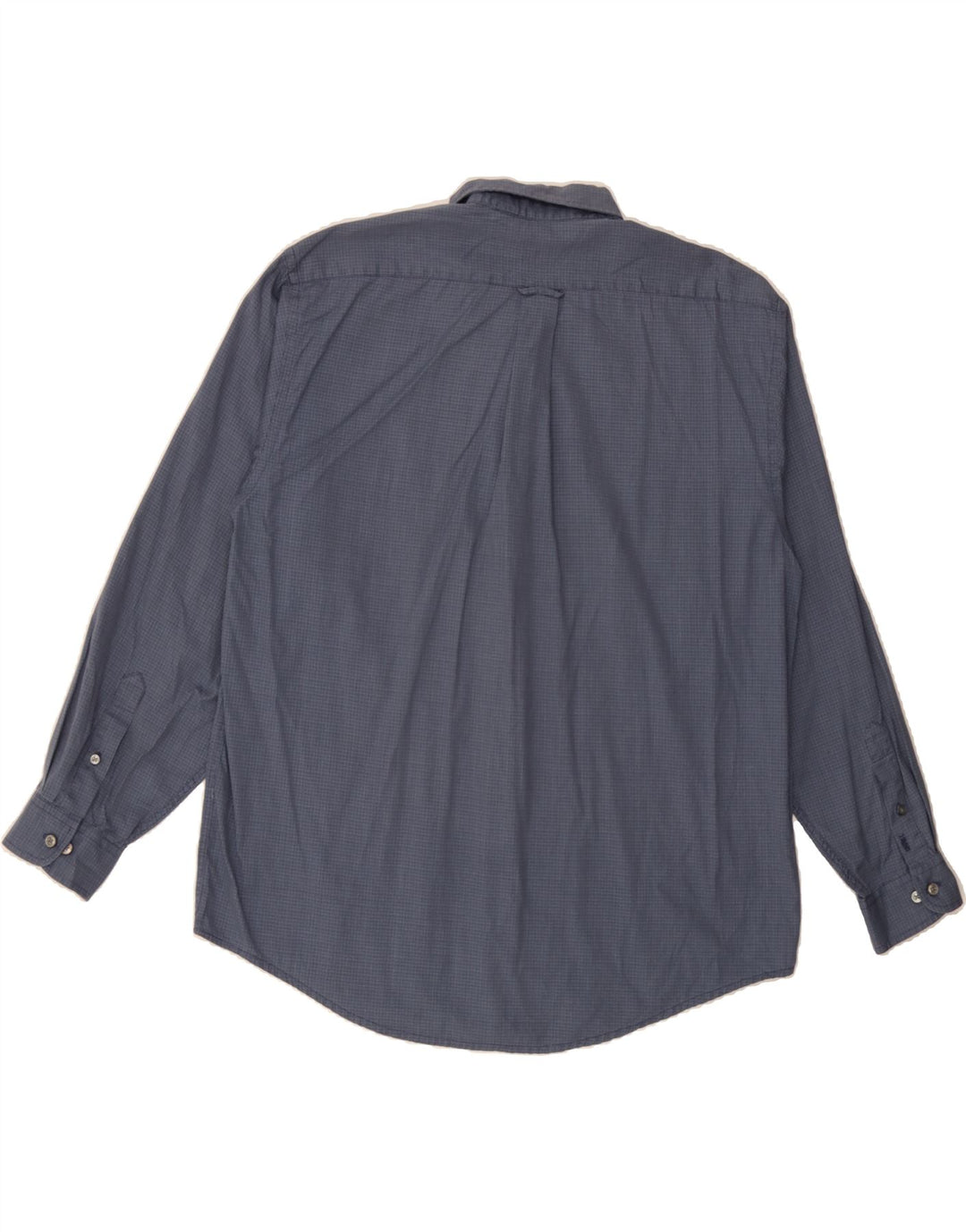 IZOD Mens Shirt Large Navy Blue Check Cotton Vintage Izod and Second-Hand Izod from Messina Hembry 