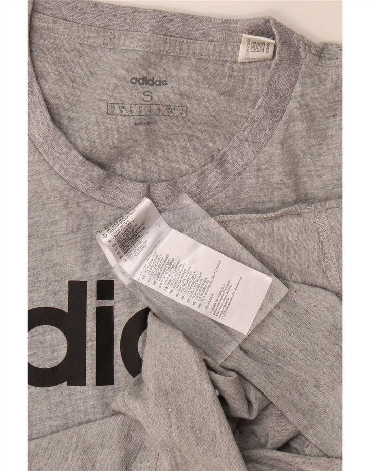 Adidas Mens Graphic T-Shirt Top Small Grey Cotton