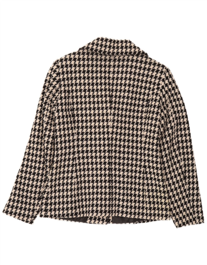 Conwell Womens 3 Button Blazer Jacket UK 8 Small Black Houndstooth