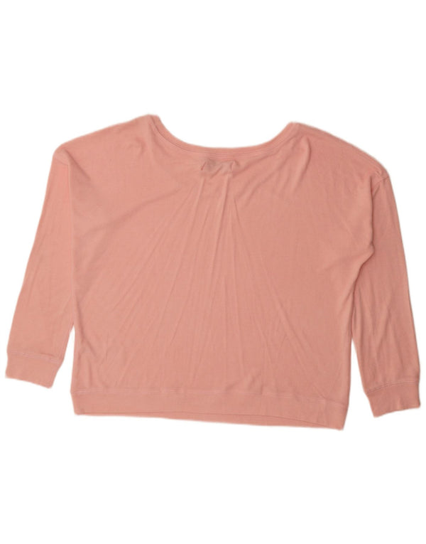 Abercrombie & Fitch Dame Oversized Top Langærmet UK 16 Large Pink