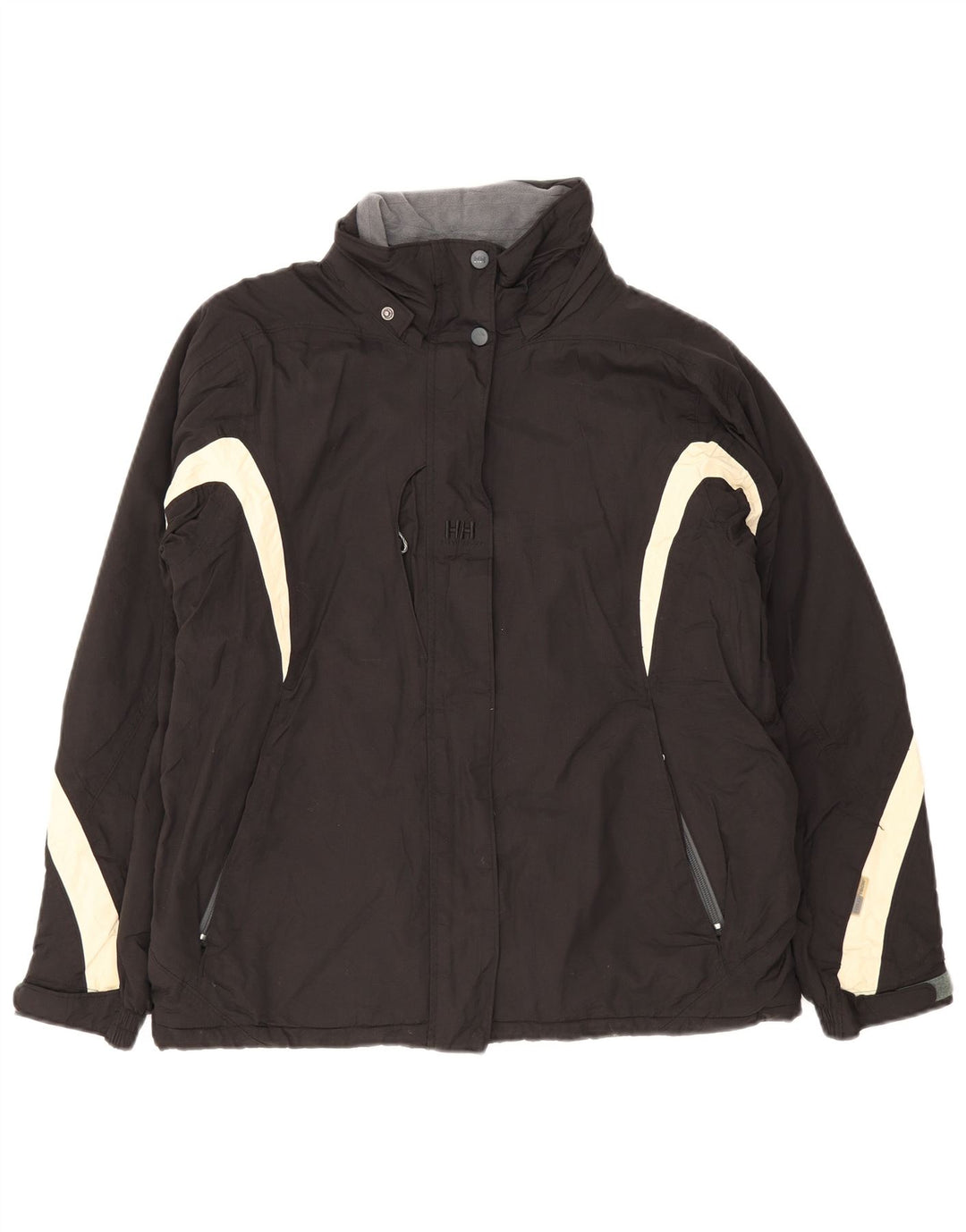 Damska kurtka wiatrówka Helly Hansen UK 38 Średni czarny nylon w blokach kolorystycznych