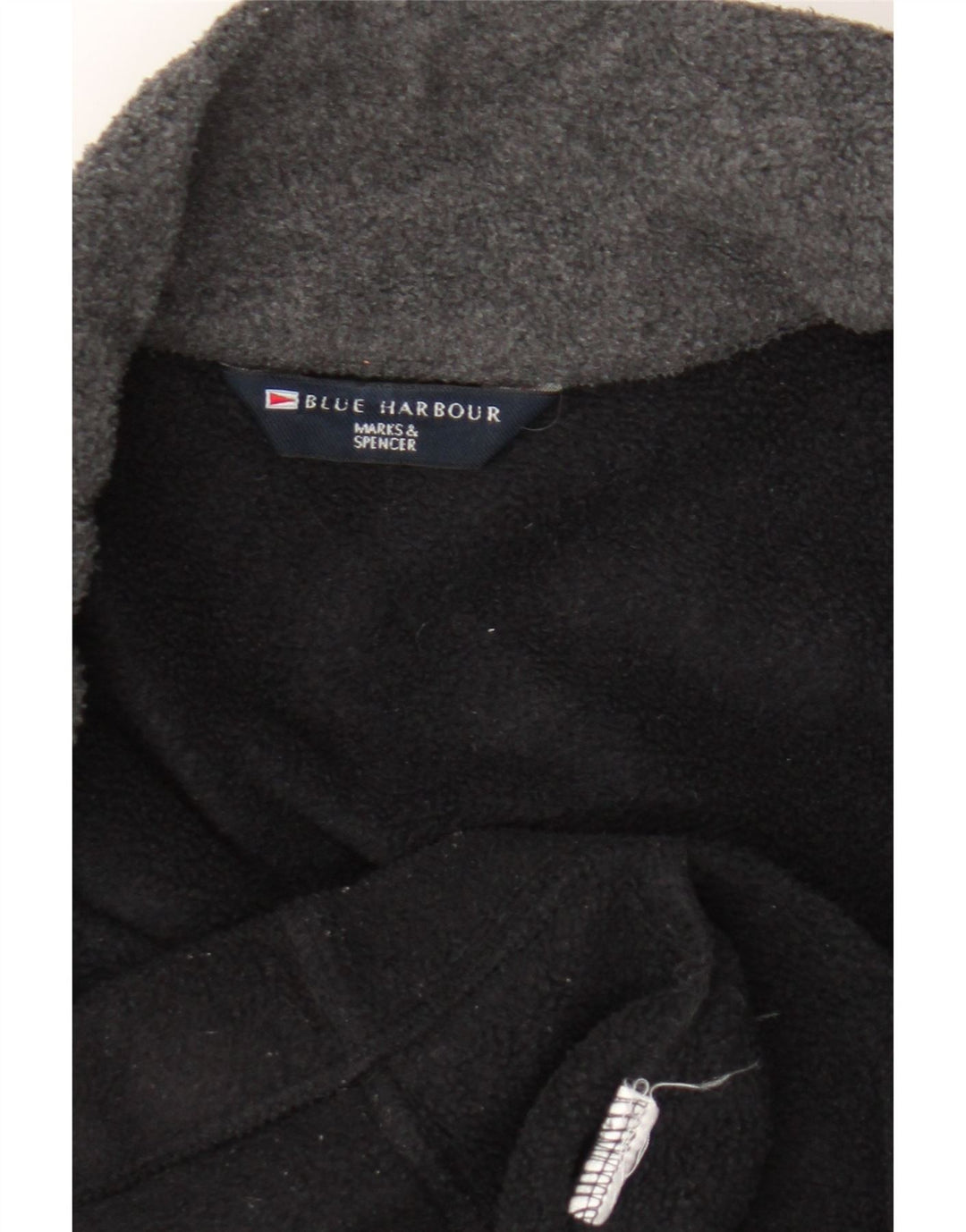 Marks & Spencer Mens Blue Harbour Fleece Jacket UK 42 XL Black