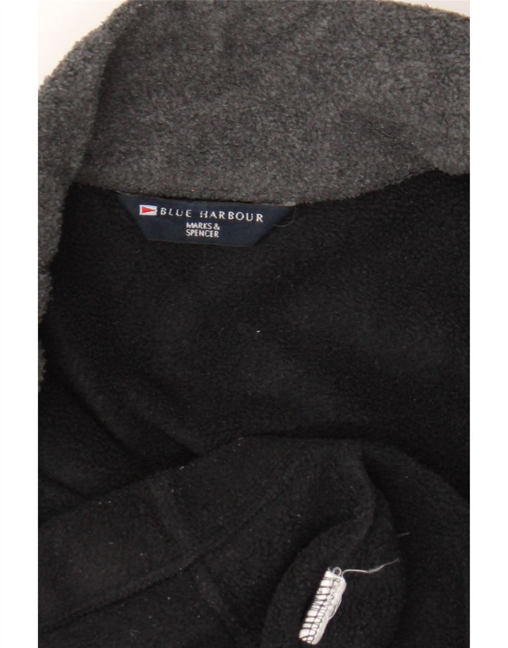Marks & Spencer Mens Blue Harbour Fleece Jacket UK 42 XL Black