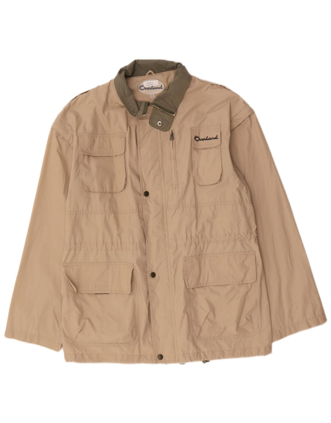 Overland Herre Utility Jacket UK 42 XL Beige Bomuld
