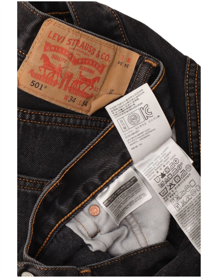 Levi's Uomo 501 Jeans dritti 34 L34 Cotone grigio