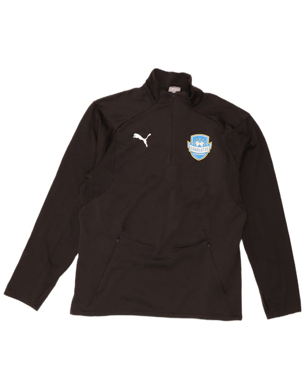 Puma Herre Charlotte Soccer Academy Grafisk Sweatshirt Jumper Large Sort