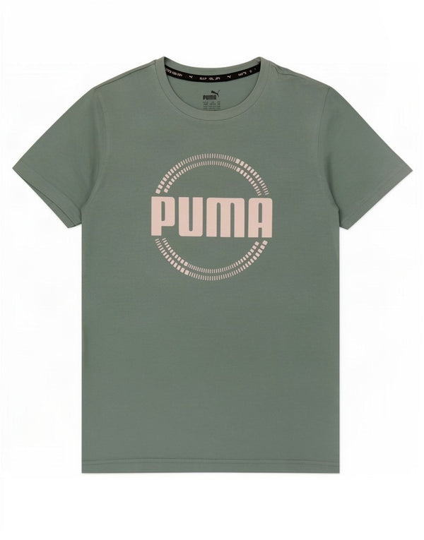 Puma Boys Graphic T-Shirt Top 13-14 Years Green