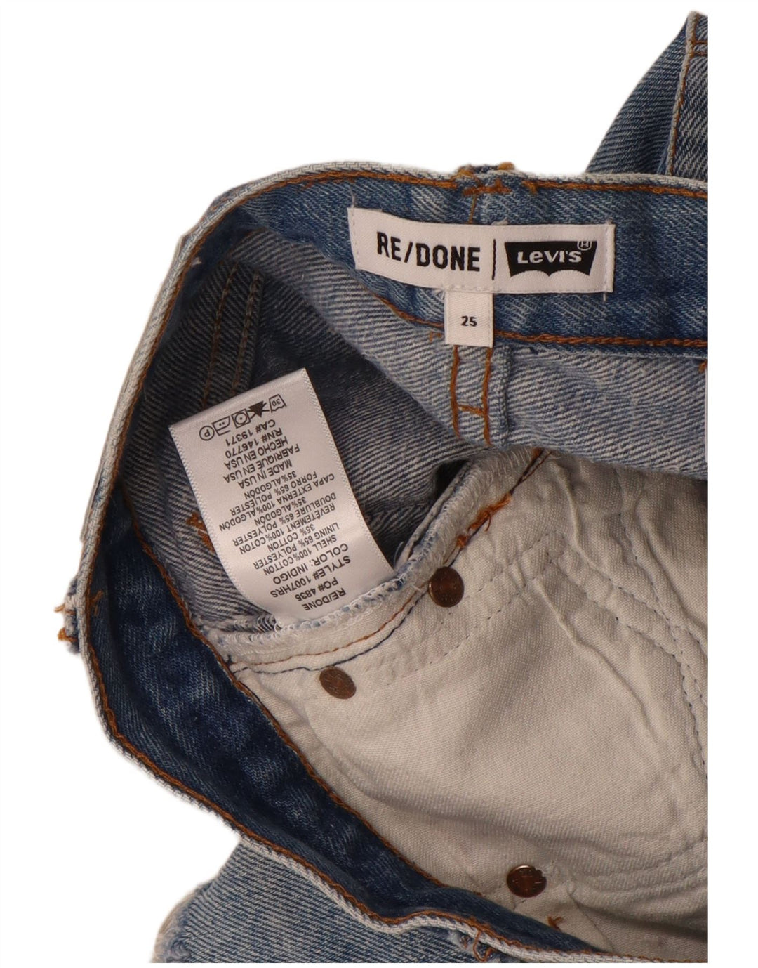 Levi's Damen Jeansshorts W25 XS Blaue Baumwolle