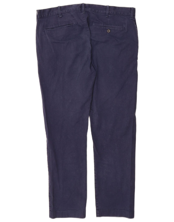 J. Crew Mens Flex Slim Chino Trousers W36 L30 Navy Blue Cotton
