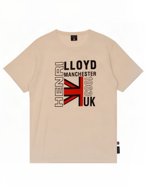 Henri Lloyd T-Shirt Graphique Homme Top XL Coton Blanc