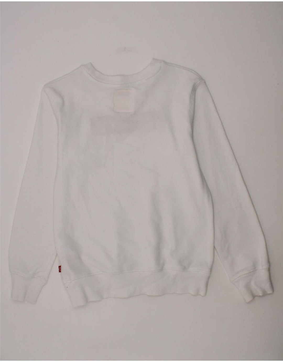 LEVI'S Boys Graphic Sweatshirt Jumper 11-12 Years White Cotton Vintage Levi's and Second-Hand Levi's from Messina Hembry 