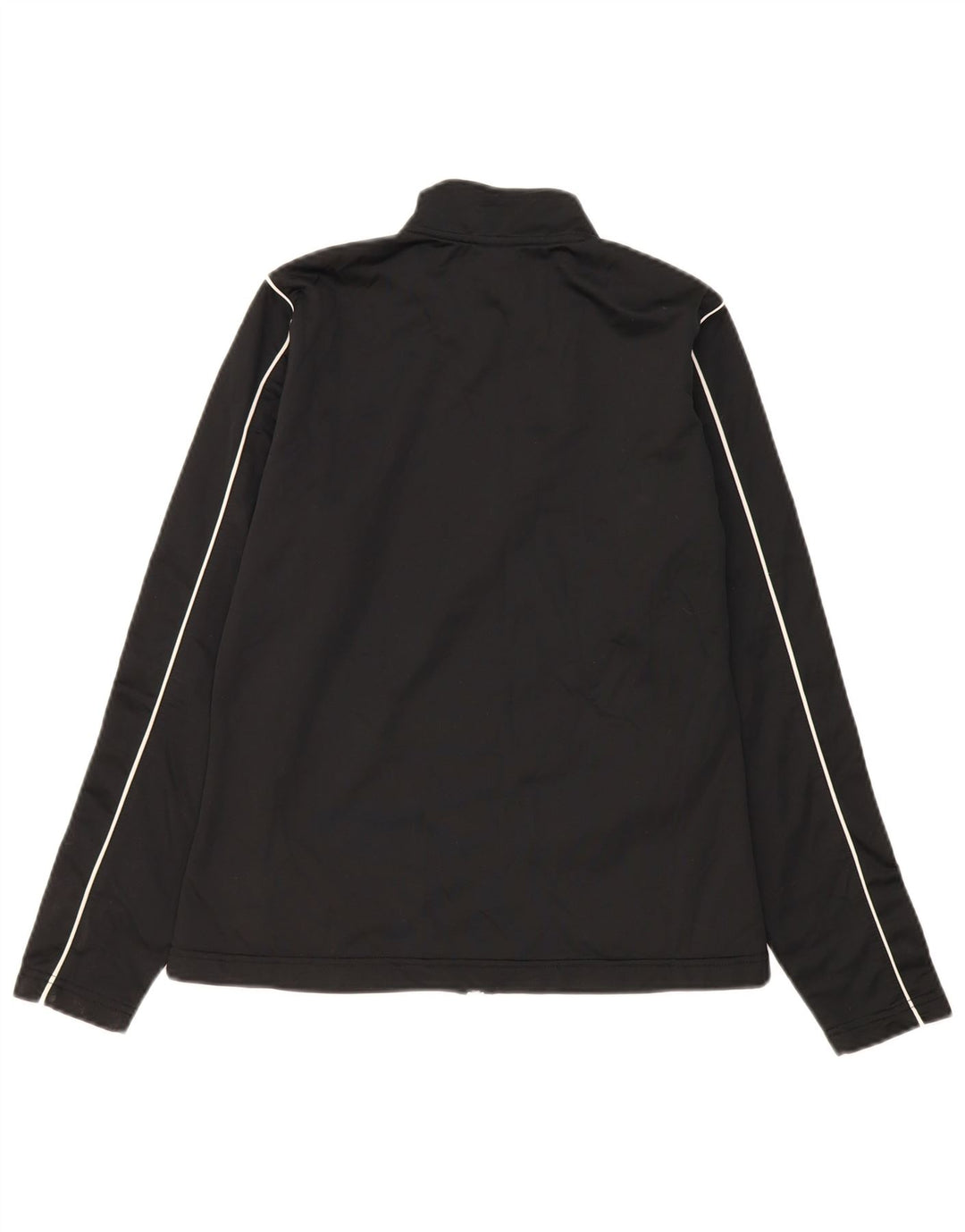 ASICS Womens Tracksuit Top Jacket UK 14 Medium Black Polyester