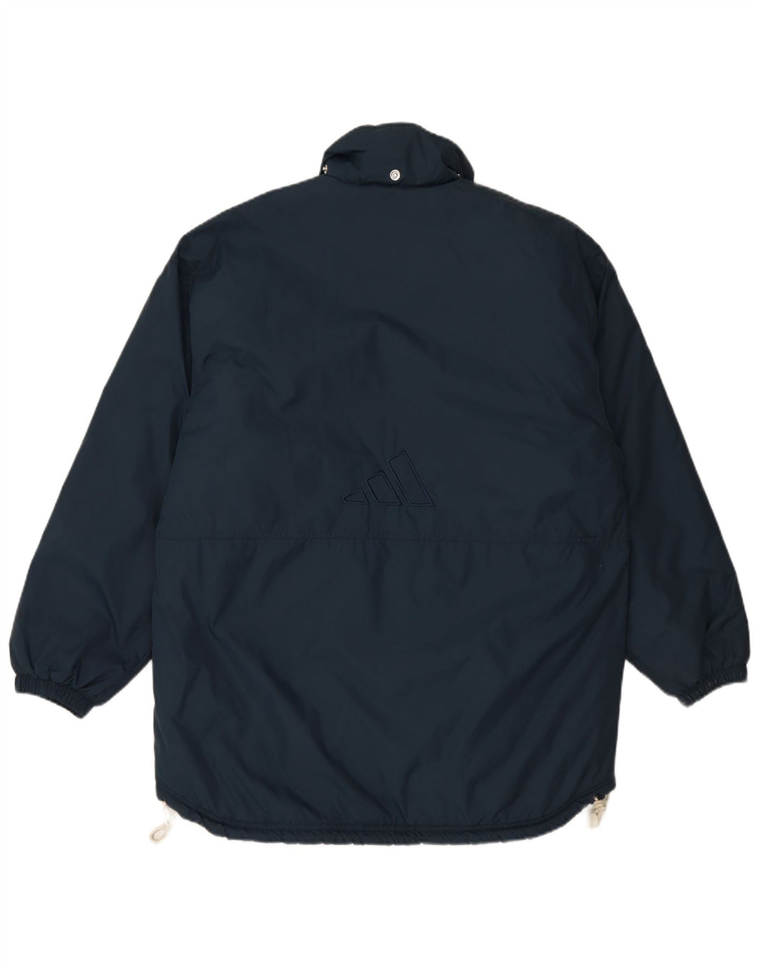 Adidas Mens Padded Jacket UK 38/40 Medium Navy Blue Nylon