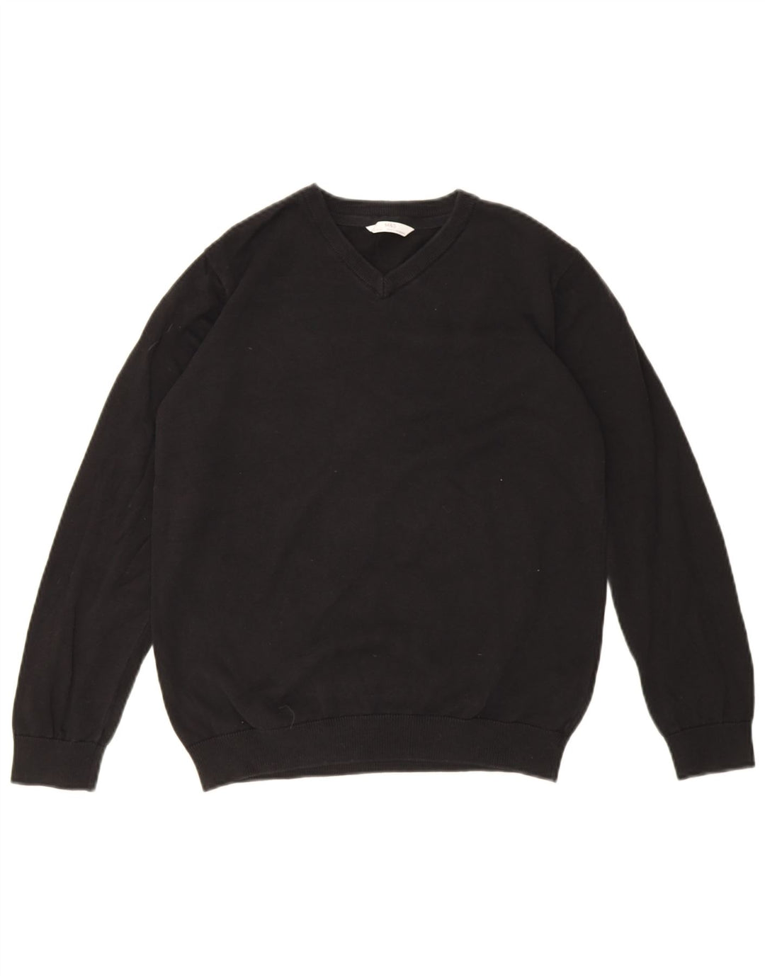 Marks & Spencer Boys V-Neck Jumper Sweater 13-14 Years Black Cotton