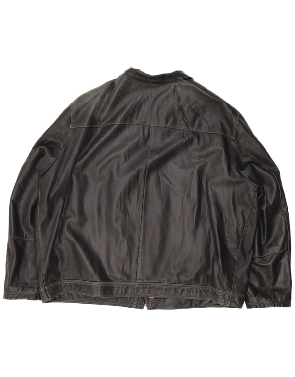 Vintage herre læderjakke UK 44 2XL Sort